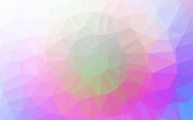 Açık Çokrenkli, Gökkuşağı vektör çokgen şablonu. Belirsiz bir tarzda tamamen yeni bir renk çizimi. İşiniz için yepyeni bir tasarım..