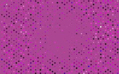 Çember şekilli açık pembe vektör düzeni. Renkli su damlaları olan modern soyut çizimler. Marka kitabınız için şablon.