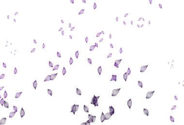 Açık mor el boyalı vektör dokusu. Yapraklı karalama tarzında yeni renkli çizimler. Web siteniz için Doodle tasarımı.