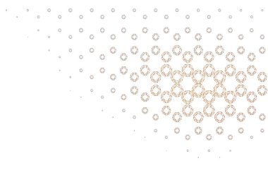 Küreli hafif turuncu vektör deseni. Doğa tarzında bulanık halkaları olan güzel renkli çizimler. Suyun deseni, yağmur damlaları.