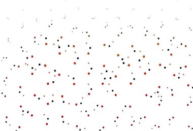 Açık yeşil, kırmızı vektör dokusunda daireler ve küplerle. Soyut tarzda dekoratif tasarım, çizgiler, noktalar, küplerle. Web siteleri için şablon kullanılabilir.