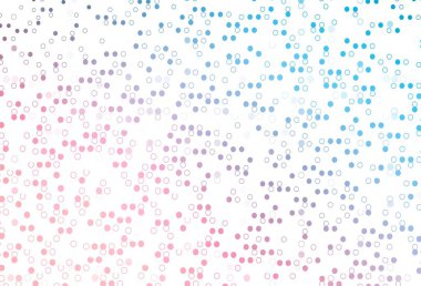 Açık mavi, diskli kırmızı vektör dokusu. Soyut arka planda bulanık kabarcıklar ve renkli gradyan. Marka kitabınız için şablon.