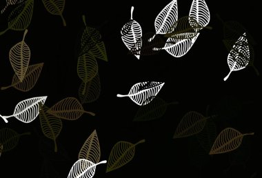 Açık yeşil vektör karalama düzeni. Doğal yaprağı olan zarif, parlak bir illüstrasyon. Cep telefonlarının arkaplan şablonu.