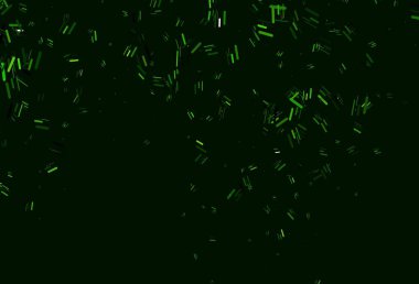 Dar çizgileri olan açık yeşil vektör deseni. Renkli çubuklarla gösterişli soyut çizimler. Web siteleri, iniş sayfaları için desen.