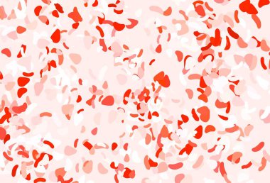 Rastgele biçimlerde açık kırmızı vektör dokusu. Rastgele şekillerle soyut tarzda dekoratif tasarım. Bir cep telefonu için arka plan.