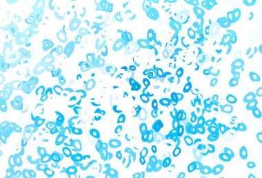 Lekeli hafif Mavili vektör kapağı. Doğa tarzında bulanık halkaları olan güzel renkli çizimler. Güzel web siteleri için desen.