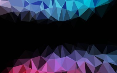 Açık mavi, kırmızı vektör düşük polimerli kaplama.