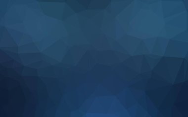 Koyu mavi vektör soyut çokgen dokusu.