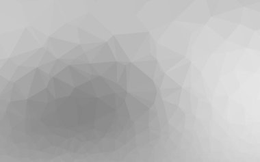 Light Silver, Gri vektör çokgen çizimi. Parlak çizimler, üçgenlerden oluşur. Arkaplan için desenli kalıp.