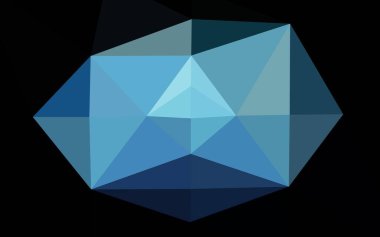 Işık Mavisi vektör soyut mozaik arkaplan. Çokgen şekilli bir örnek. Tasarımınız için yeni doku.