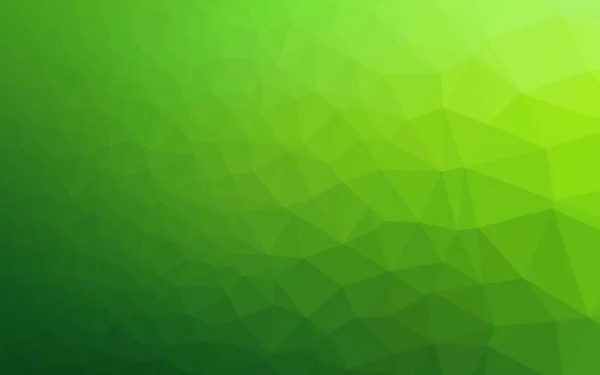 Luz Verde Vetor Embaçado Triângulo Modelo Ilustração Colorida Estilo Origami — Vetor de Stock