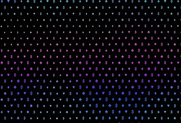Темний Різнокольоровий Веселка Векторне Компонування Елементами Карт Блиск Абстрактний Ескіз — стоковий вектор