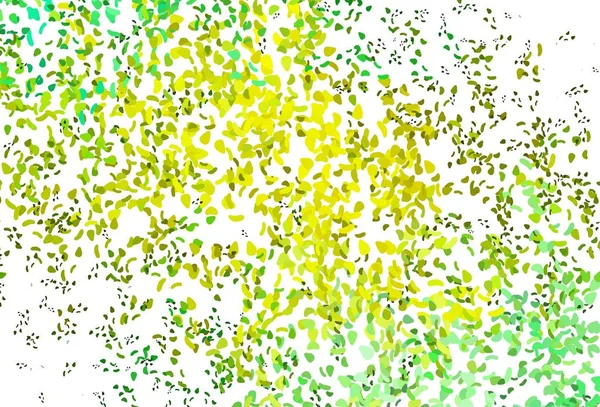 浅绿色 黄色矢量背景与抽象形式 装饰设计的抽象风格与随机形式 壁纸精美的设计 — 图库矢量图片