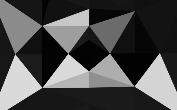 Hellsilberner Grauer Vektorpolygonaler Hintergrund Ein Muster Mit Polygonalen Formen Vorlage — Stockvektor