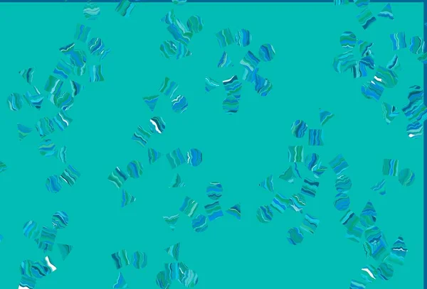 Світло Блакитний Зелений Векторний Фон Лініями Колами Ромбами Ілюстрація Набором — стоковий вектор