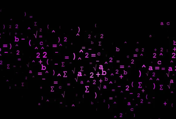 Dark Purple Vektorhintergrund Mit Algebra Elementen Moderne Geometrische Darstellung Mit — Stockvektor