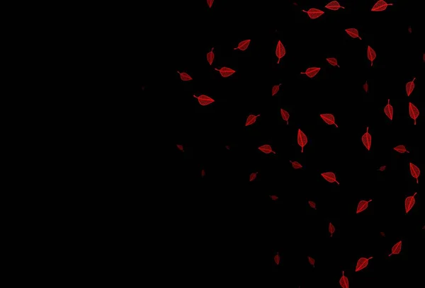 Темно Красная Векторная Текстура Нечеткие Каракули Разноцветными Градиентными Листьями Шаблон — стоковый вектор