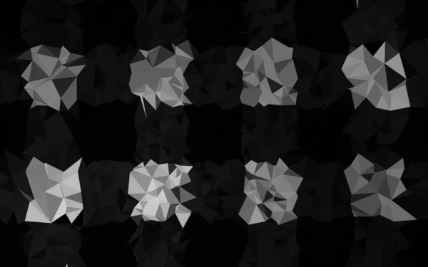 Argent Foncé Gris Vecteur Low Poly Cover Échantillon Aux Formes — Image vectorielle