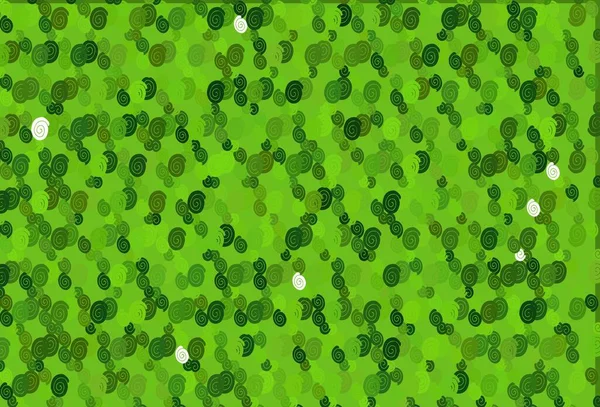 Світло Зелений Векторний Візерунок Вигнутими Колами Геометрична Ілюстрація Мармуровому Стилі — стоковий вектор