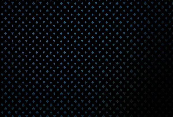 Ciemnoniebieska Pokrywa Wektora Symbolami Hazardu Kolorowy Gradient Znakami Serc Pik — Wektor stockowy