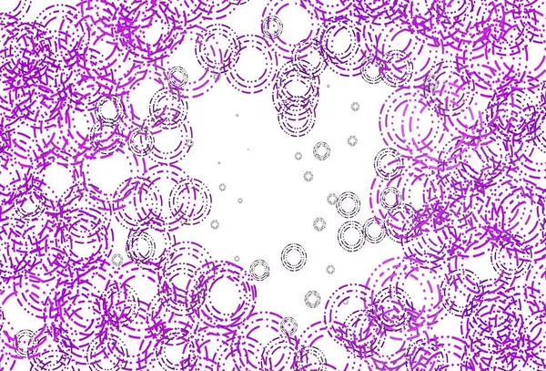 Светло Фиолетовый Вектор Искушают Кругами Современная Абстрактная Иллюстрация Красочными Каплями — стоковый вектор