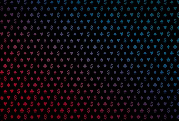 Σκούρο Μπλε Κόκκινο Διανυσματικό Μοτίβο Σύμβολο Των Καρτών Λαμπερή Απεικόνιση — Διανυσματικό Αρχείο