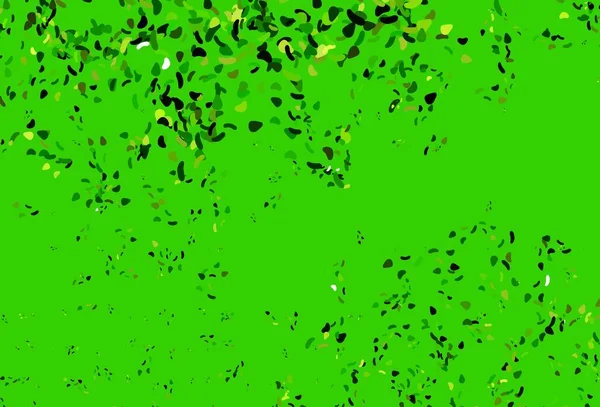 Hellgrünes Vektormuster Mit Chaotischen Formen Illustration Mit Farbenfrohen Verlaufsformen Abstrakten — Stockvektor