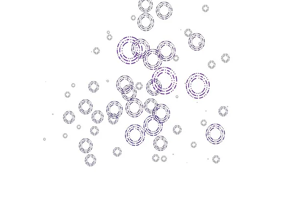 具有圆形形状的浅紫色矢量布局 采用带气泡的抽象风格的模糊装饰设计 传单的格式 — 图库矢量图片