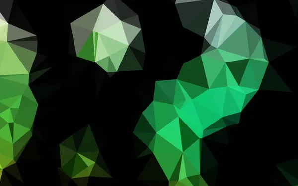 Dunkelgrüne Vektor Low Poly Layout Bunte Illustration Abstrakten Stil Mit — Stockvektor