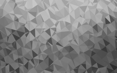 Açık Gümüş, gri vektör çokgen arkaplan.