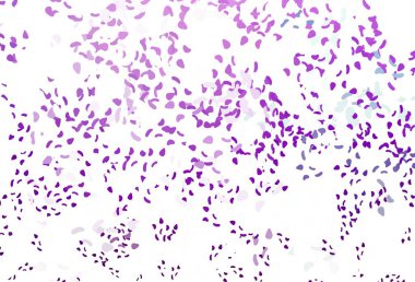 Soyut şekilli açık mor vektör arkaplanı. Renkli rastgele şekillerle modern soyut illüstrasyon. Duvar kağıtları için zarif tasarım.