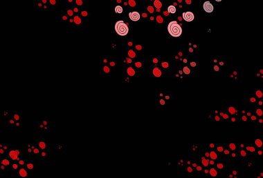 Lav şekilleri ile koyu kırmızı vektör desen. Glitter soyut illüstrasyon alaycı hatları ile. Yeni bir doku için reklam, kitapçıklar, broşürler.