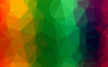 Açık Çokrenkli, Gökkuşağı vektörü çokgen soyut yerleşimi.