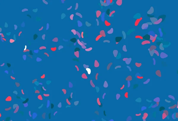 Ανοιχτό Μπλε Κόκκινο Διανυσματική Υφή Τυχαίες Μορφές Εικονογράφηση Πολύχρωμα Σχήματα — Διανυσματικό Αρχείο