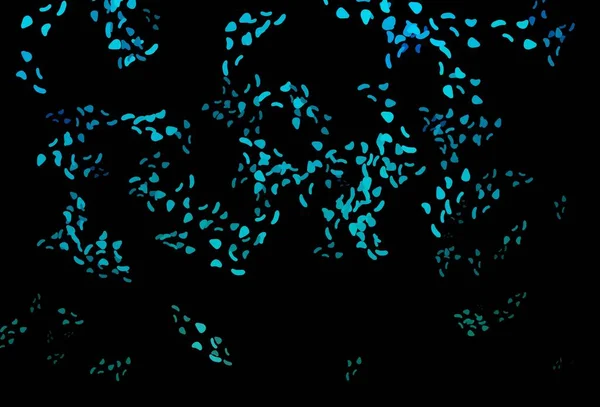 Темно Блакитний Зелений Векторний Шаблон Фігурами Мемфіса Декоративний Дизайн Абстрактному — стоковий вектор