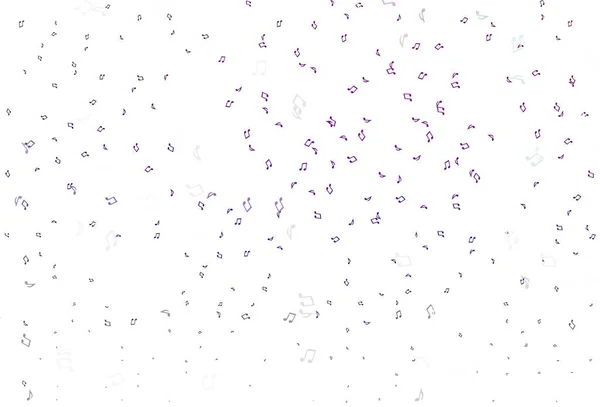 Світло Фіолетовий Векторний Візерунок Елементами Музики Абстрактна Ілюстрація Різнокольоровими Символами — стоковий вектор