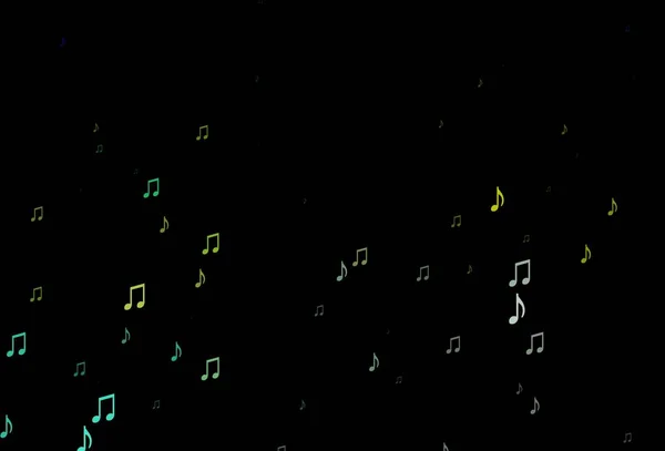 Темно Синий Желтый Вектор Искушают Музыкальными Симфониями Яркая Иллюстрация Красочных — стоковый вектор