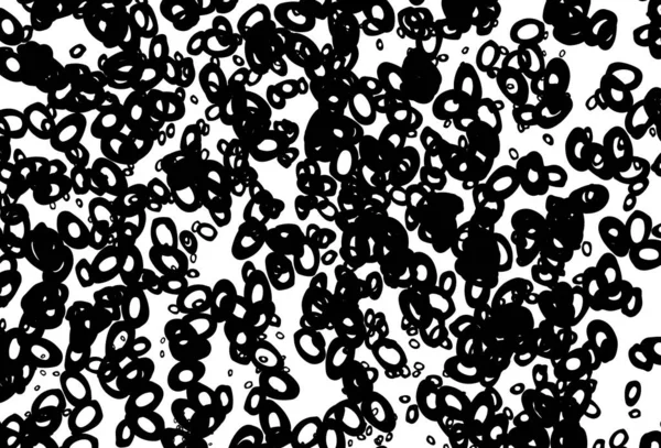 Schwarz Weißer Vektorhintergrund Mit Punkten Abstrakte Illustration Mit Farbigen Blasen — Stockvektor