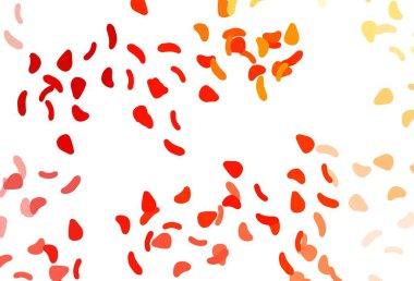 Açık kırmızı, kaotik şekilli sarı vektör deseni. Soyut gradyan şekilli basit renkli çizimler. Bir cep telefonu için arka plan.