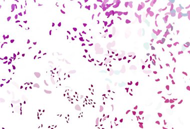 Soyut şekilli açık mor vektör arkaplanı. Rastgele şekillerle soyut tarzda dekoratif tasarım. Duvar kağıtları için zarif tasarım.