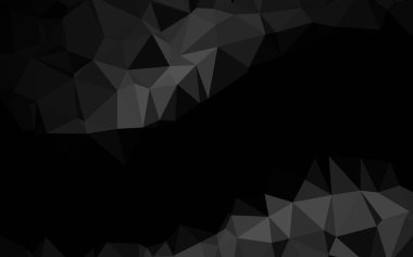 Koyu Gümüş, gri vektör parlayan üçgen arkaplan.