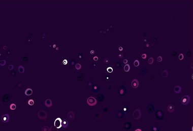 Açık Mor, diskli pembe vektör dokusu. Doğa tarzında renkli baloncuklu soyut illüstrasyon. Suyun deseni, yağmur damlaları.