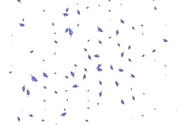 Açık mavi vektör çizim dokusu. Yapraklarla karalama tarzında renkli çizimler. İş tasarımınız için yepyeni bir tarz.