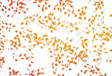 Karmaşık şekilli açık turuncu vektör deseni. Soyut tarzda rengarenk gradyan şekilleri olan bir resim. Bir cep telefonu için arka plan.