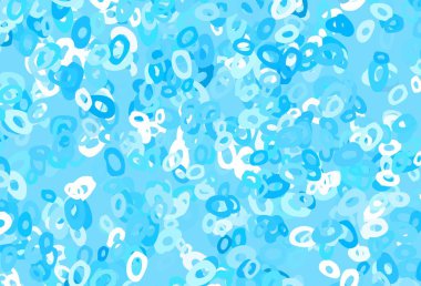 Açık mavi, daireli yeşil vektör şablonu. Bulanık dekoratif tasarım baloncuklu soyut tarzda. Güzel web siteleri için desen.