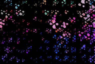 Koyu renkli, sıvı şekilli Gökkuşağı vektör arkaplanı. Belirsiz, soyut ve gradyan bir çizim. İş tasarımınız için mermer biçimi.