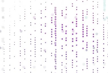 Renkli kar taneleriyle açık mor vektör dokusu. Buz kristalleri ile modern geometrik soyut çizim. Bu kalıp yeni web siteleri için kullanılabilir.