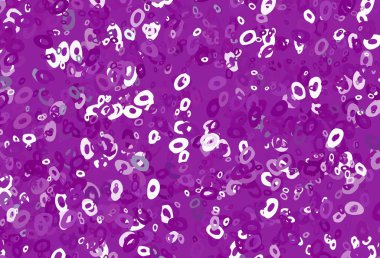 Disklerle açık mor vektör dokusu. Doğa tarzında bulanık halkaları olan güzel renkli çizimler. Güzel web siteleri için desen.