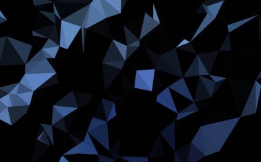 Koyu mavi vektör düşük poli kapağı.