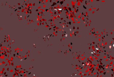 Soyut biçimlerde açık kırmızı vektör arkaplanı. Renkli rastgele şekillerle modern soyut illüstrasyon. Duvar kağıtları için zarif tasarım.